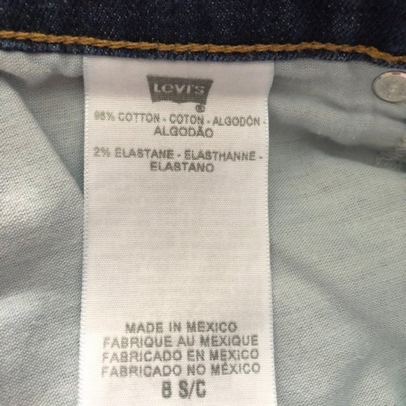 Levi's 515 Dark Wash Bootcut Mid Rise Jeans Size 8 - Picture 6 of 6